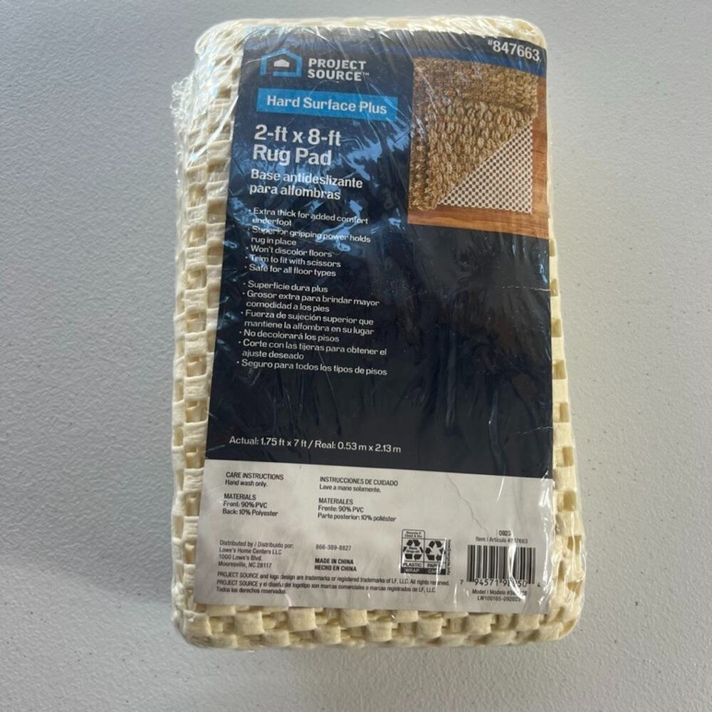 Project Source Hard Surface Plus Rug Pad 2 ft. x 8 ft.